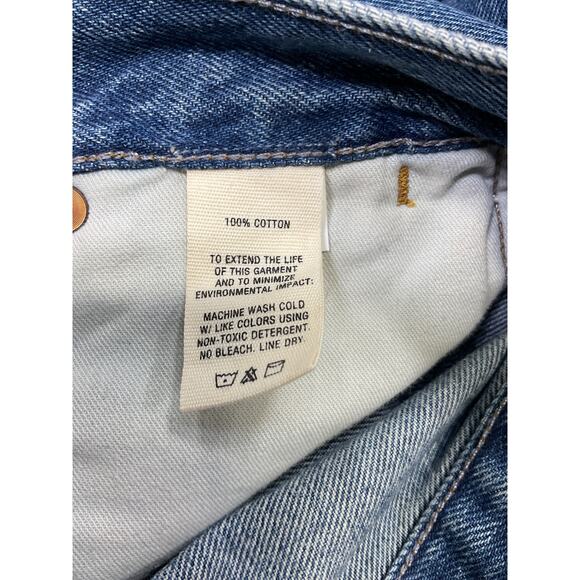 Alex Mill 'The Carla' Blue Cotton High-Rise Straight Denim Jean Size 24 - Picture 5 of 5